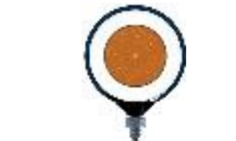 مصباح قرط لد لون ابيض احمر هيكل كروم